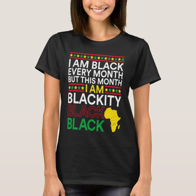 Black History Month USA History America African T Shirt (Framsida)
