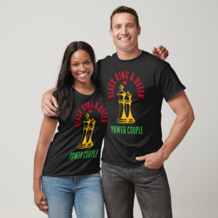 Black History Month VALENTINE Kung Queen Chess T Shirt