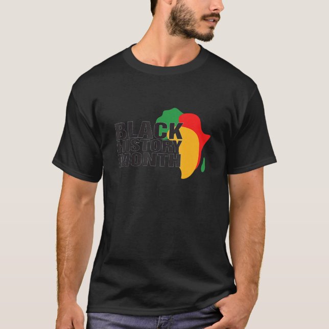 Black History Month Woman Melanin Afro Hair Black  T Shirt (Framsida)