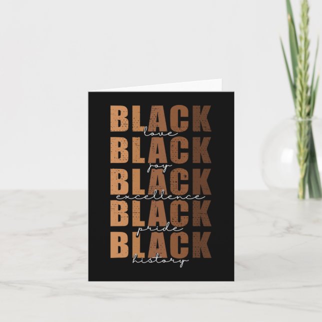 Black History Month Women Black Kärlek Melanin Jun Kort (Framsida)