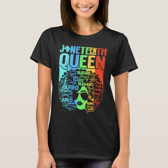 Black History Month Women Educated Strong Black Qu T Shirt (Framsida)