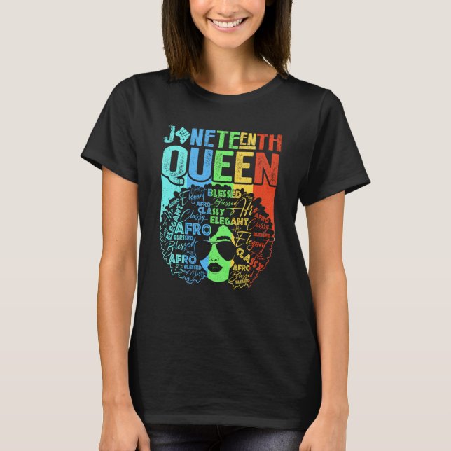 Black History Month Women Educated Strong Black Qu T Shirt (Framsida)