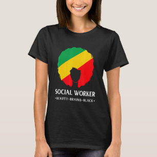 Black History Month Worker African American Social T Shirt