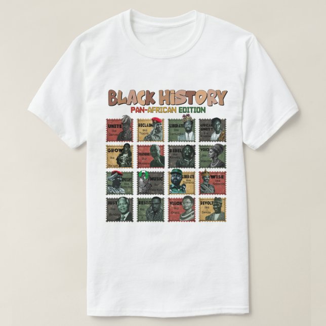 Black History Pan-African Revolutionary T-Shirt  (Design framsida)