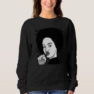 Black History Panther Party Afro Hair Razed Fist T Shirt