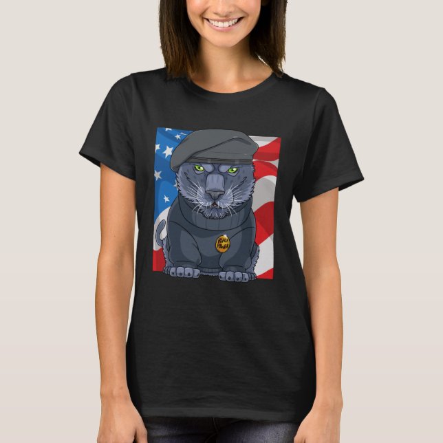 Black History Panther Party Patriotic African Amer T Shirt (Framsida)