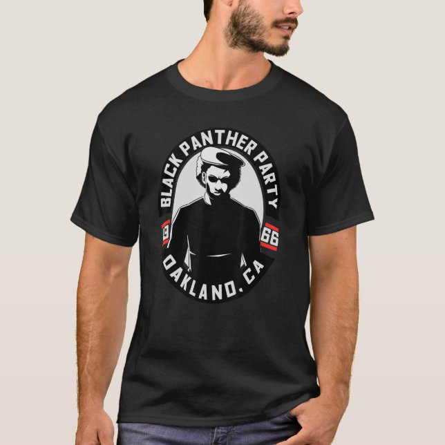Black History Panther Party Supporter 1966 T Shirt (Framsida)
