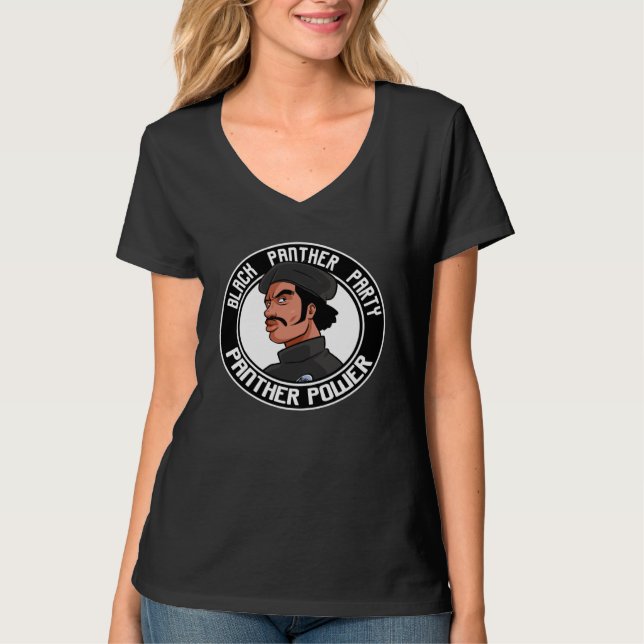 Black History Panther Party Supporter Oakland Cali T Shirt (Framsida)
