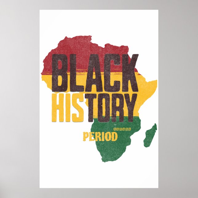 Black History Period Africa Map Homeschool Familie Poster (Framsidan)