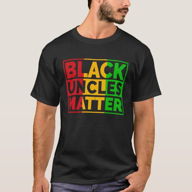 Black History Pride Retro Black Uncles Matter T Shirt (Framsida)