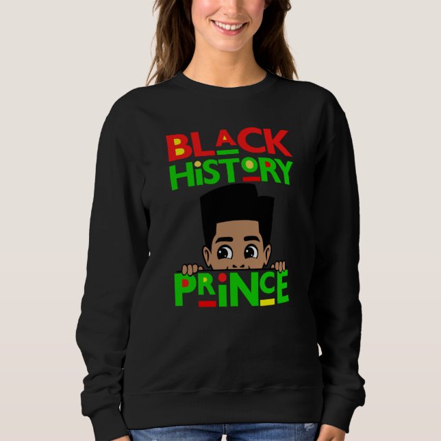 Black History Prince Melanin Boy Son Bruh Brown Sk T Shirt (Framsida)