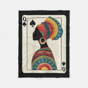 Black History Queen Melanin African American Junet Fleecefilt