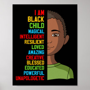 Black History S Kids Im Black Child Month Boy Todd Poster