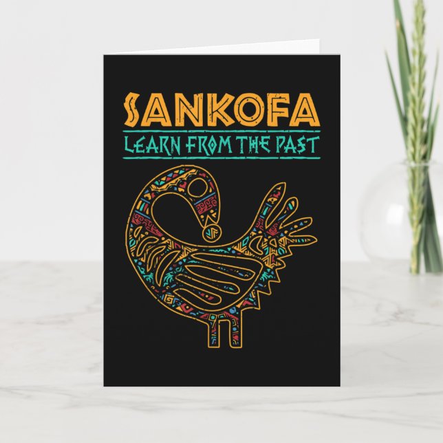 Black History Sankofa African Bird Junenth Kort (Framsida)