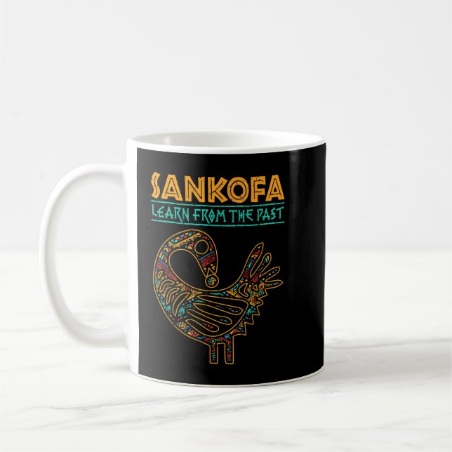 Black History Sankofa African Bird Junetelfte Kaffemugg (Vänster)