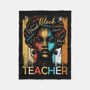 Black History Teacher African American Women Dashi Fleecefilt