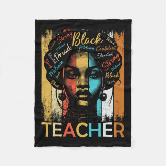 Black History Teacher African American Women Dashi Fleecefilt