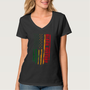 Black History USA flagga för African American Heri T Shirt