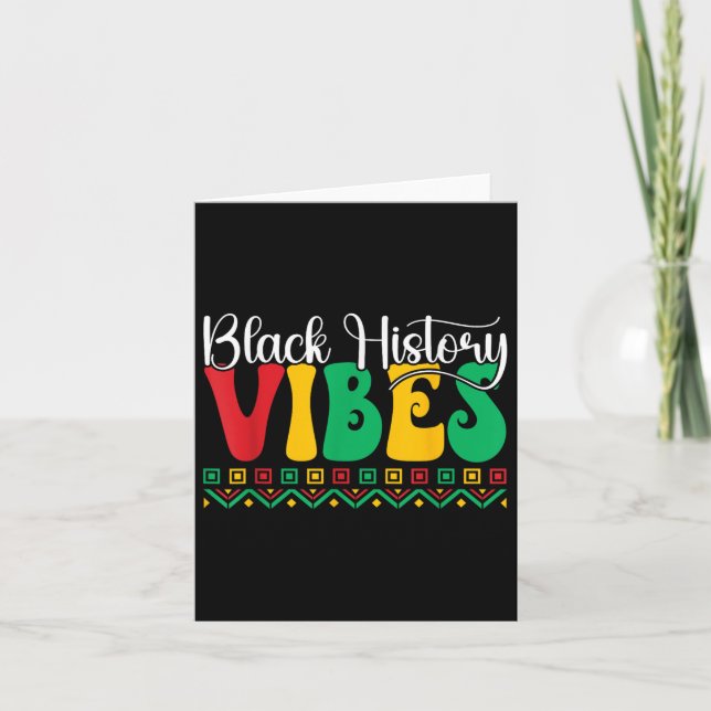 Black History Vibes African American Freedom Junet Kort (Framsida)