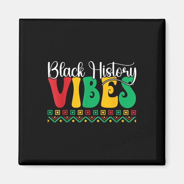 Black History Vibes African American Freedom Junet Magnet (Framsidan)