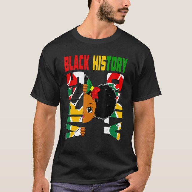 Black History Vibes Only Melanin Princess Black Gi T Shirt (Framsida)