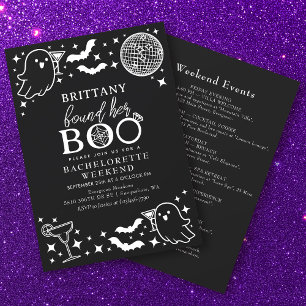 Black hittade sin Boo Halloween Bachelorette Helg Inbjudningar