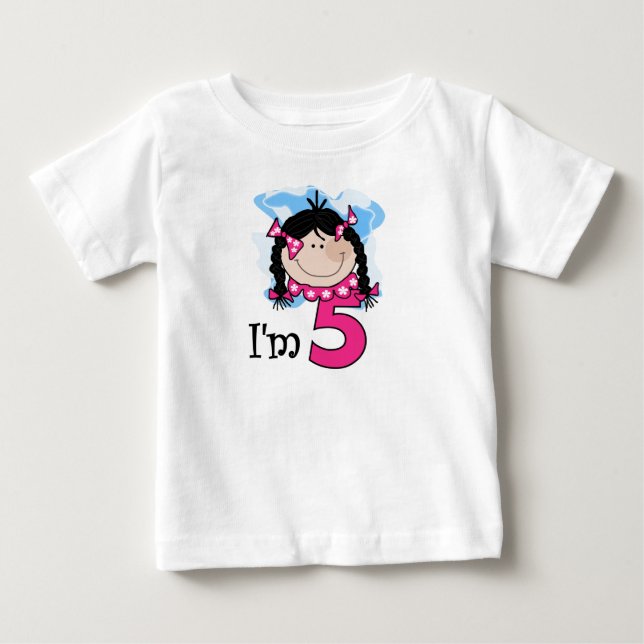 Black HLED Girl. Jag är fem Tee Shirt (Framsida)