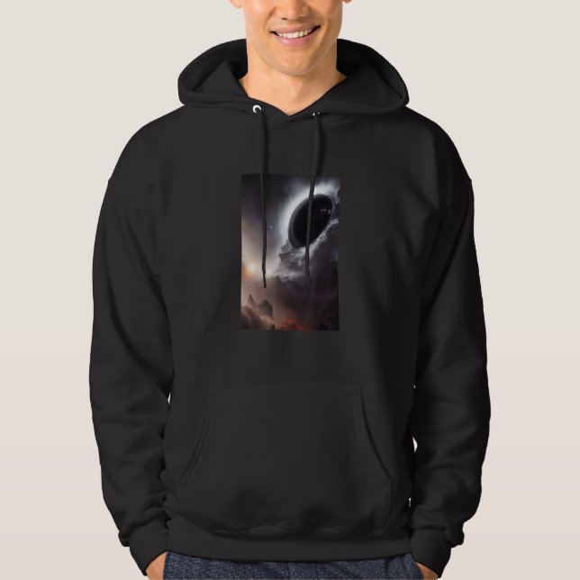 Black Hole In A Galaxy Universe Space Science Hoodie (Framsida)