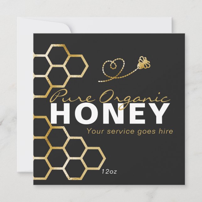 Black Honey Beed Honeycomb Product Care Insert  (Framsida)