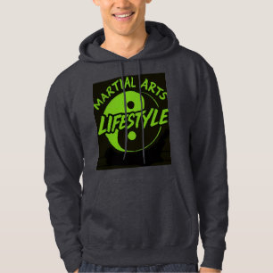 BLACK HOODIE NEON GRÖNT SKRIV
