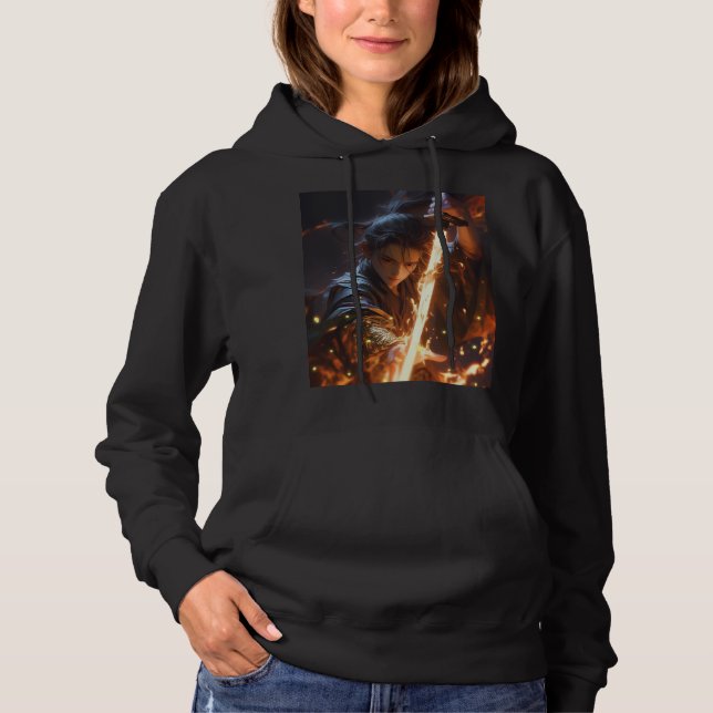 black hoodie t shirt (Framsida)
