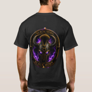 Black Horn – Dark Fantasy Warrior Helmet Purple Li T Shirt