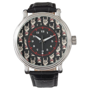 Black Horns Up Armbandsur