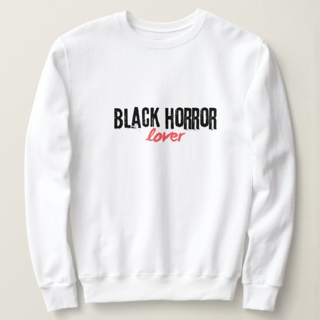Black Horror Älskare Bok Älskare T Shirt (Design framsida)