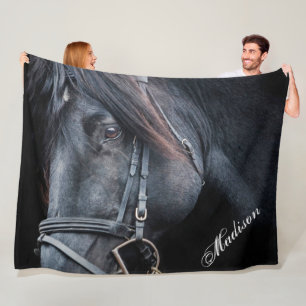 Black Horse Add a Namn Fleece Blanket