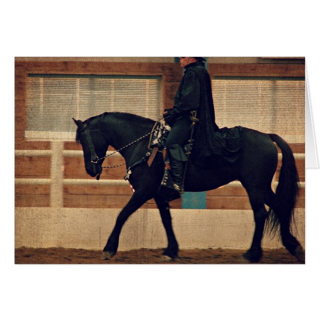 Black Horse Hälsningskort (Framsidan Horizontal)