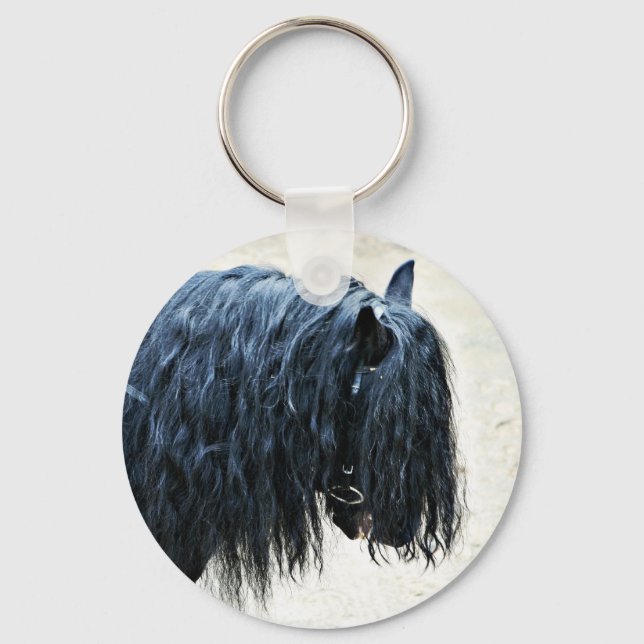 Black Horse Head Nyckelring (Framsida)