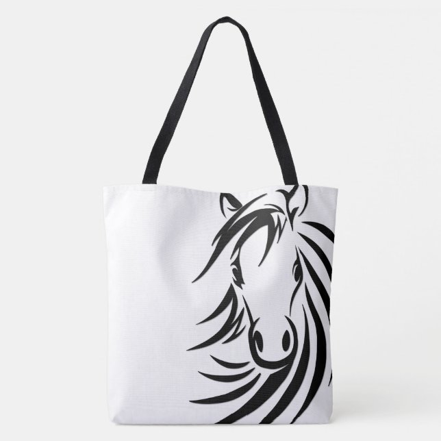 Black Horse Head Tygkasse (Baksida)
