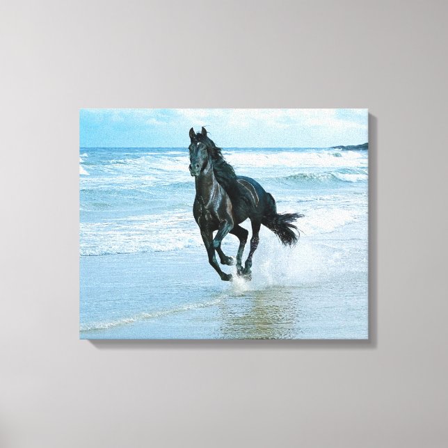 Black Horse kanvastryck (Framsida)