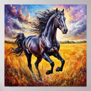 Black Horse Poster