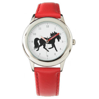 Black Horse Silhouette Armbandsur