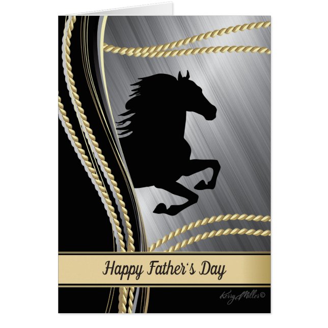 Black Horse Silhouette Hälsningskort (Framsidan)