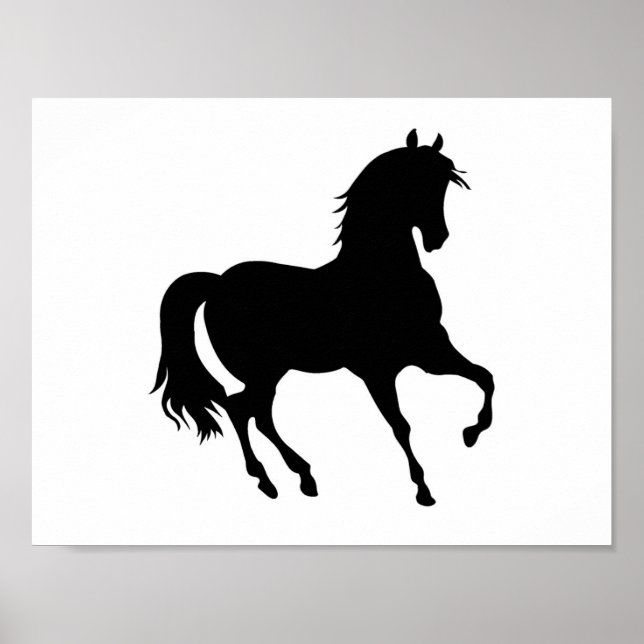 Black Horse Silhouette Poster (Framsidan)