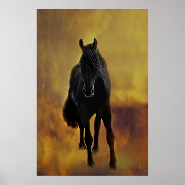 Black Horse Silhouette Poster (Framsidan)