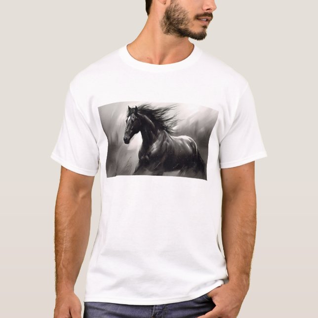 Black Horse T Shirt (Framsida)