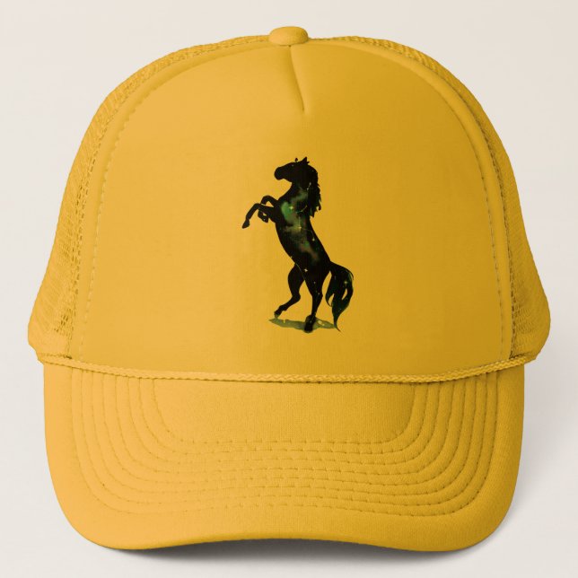  black horse Trucker Hat Keps (Framsida)
