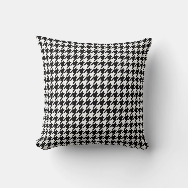 Black Houndstooth Kudde (Framsida)