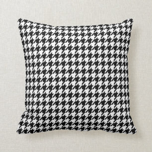 Black Houndstooth Kudde