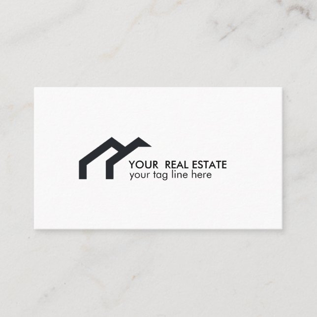 Black house logotyp gods agent professionell visitkort (Framsida)