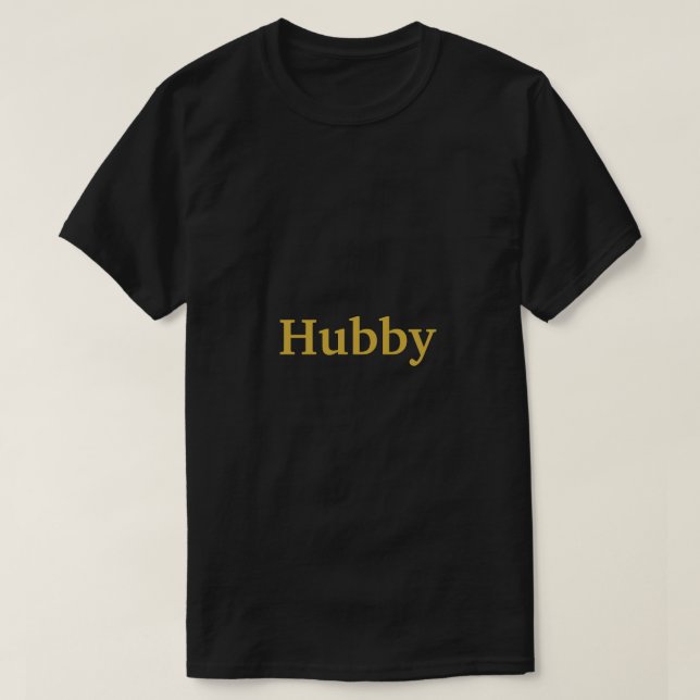 Black Hubby T-Shirt (Design framsida)